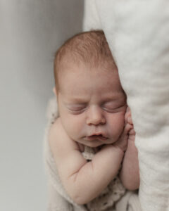 schlafendes Baby im Fotostudio Hamburg Bergedorf